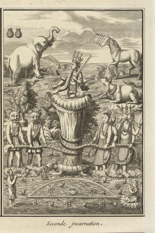 Seconde incarnation, Ceremonies et coutumes religieuses de tous les peuples du monde, Picart, Bernard, 1673-1733, Engraving
