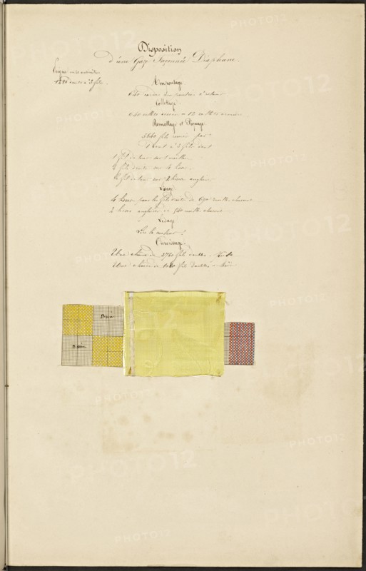 French textile manuscript, ca. 1820, ca. 1820, instruction manual for a school associated with a manufactory