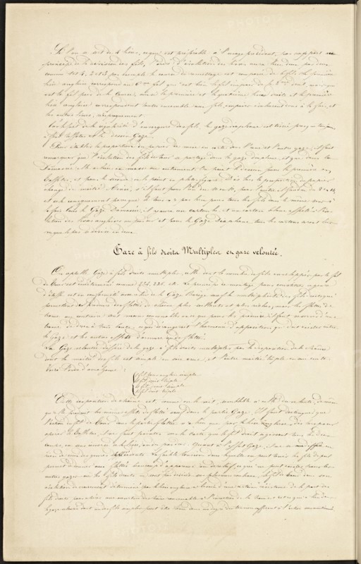French textile manuscript, ca. 1820, ca. 1820, instruction manual for a school associated with a manufactory
