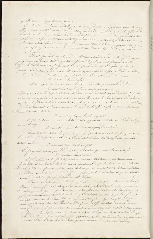 French textile manuscript, ca. 1820, This manuscript, an instruction manual for a school associated with a manufactory
