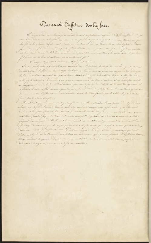 French textile manuscript, ca. 1820, This manuscript, an instruction manual for a school associated with a manufactory