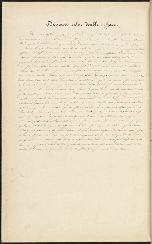 French textile manuscript, ca. 1820, This manuscript, an instruction manual for a school associated with a manufactory