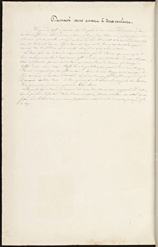 French textile manuscript, ca. 1820, This manuscript, an instruction manual for a school associated with a manufactory