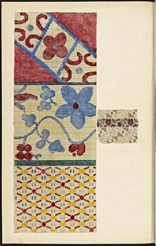 French textile manuscript, ca. 1820, This manuscript, an instruction manual for a school associated with a manufactory