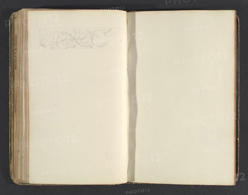 Sketchbook, Percier, Charles, 1764-1838, pencil, ink, wash, 1790, The sketchbook, attributed to the architect Charles Percier