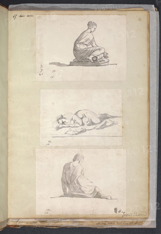 Album 11, David, Jacques-Louis, 1748-1825, pencil, charcoal, ink and wash, 1775-1785