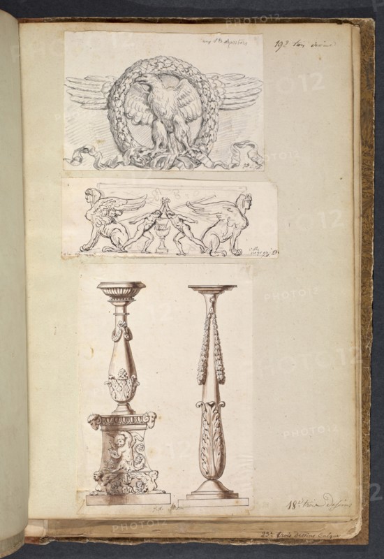 Album 11, David, Jacques-Louis, 1748-1825, pencil, charcoal, ink and wash, 1775-1785