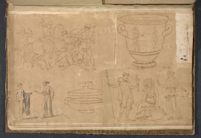 Album 11, David, Jacques-Louis, 1748-1825, pencil, charcoal, ink and wash, 1775-1785