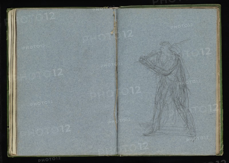 Roman sketchbook, Gauffier, Louis, 1761-1801, pencil, pen and black and brown ink, grey and brown wash, and black and white