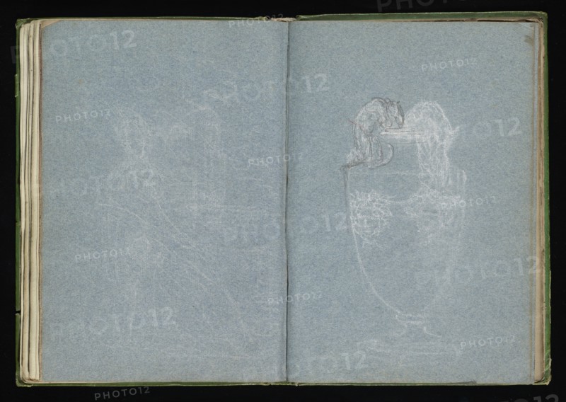 Roman sketchbook, Gauffier, Louis, 1761-1801, pencil, pen and black and brown ink, grey and brown wash, and black and white