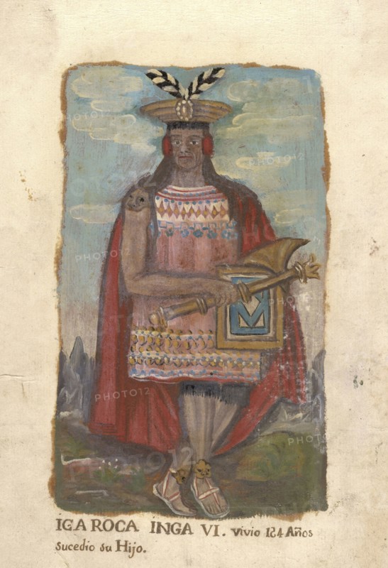 Portraits of Inca kings and an Inca queen, oil on vellum, not before 1825, Incomplete series of full-length portraits of Inca