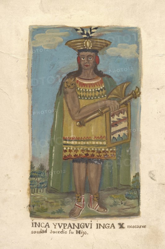 Portraits of Inca kings and an Inca queen, oil on vellum, not before 1825, Incomplete series of full-length portraits of Inca