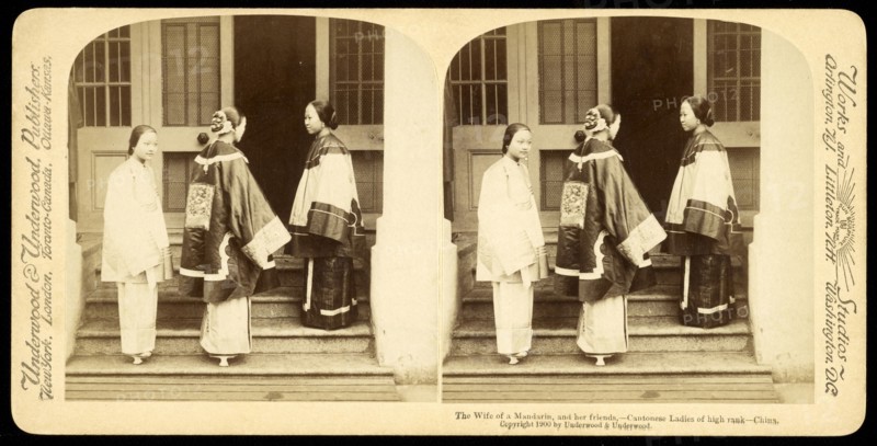 Canotonese ladies of high rank, China, The wife of a Mandarin and her friends, Canotonese ladies of high rank, China