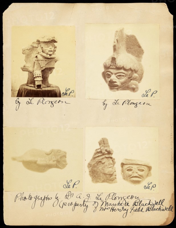 Mexican ceramic masks and figures, Augustus and Alice Dixon Le Plongeon papers, 1763-1937, bulk 1860-1910, Le Plongeon, Augustus