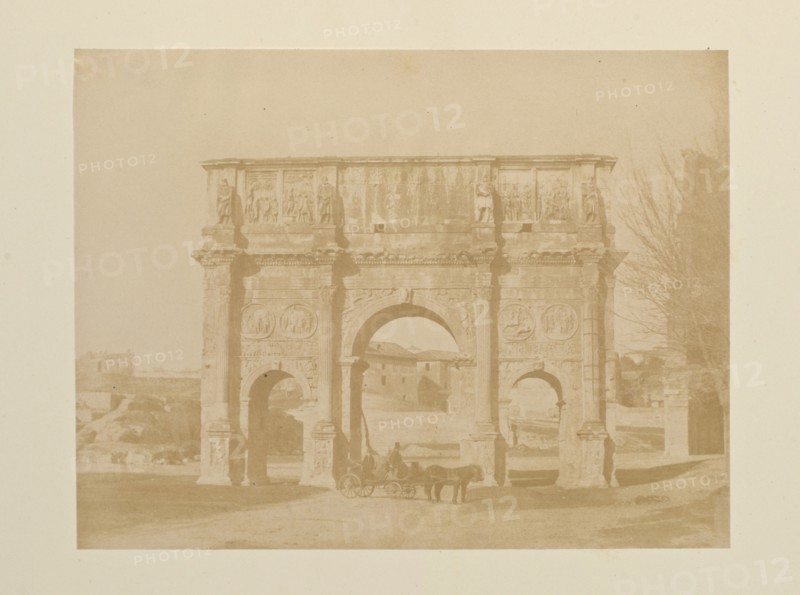 Arco di Constantino, Fotografi di Roma 1849, Lecchi, Stefano, 19th century, c. 1849, salted paper prints, 43 x 31 cm