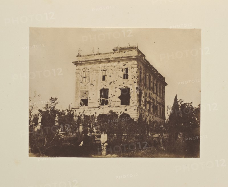 Casino Valentini, Fotografi di Roma 1849, Lecchi, Stefano, 19th century, c. 1849, salted paper prints, 43 x 31 cm., photographic
