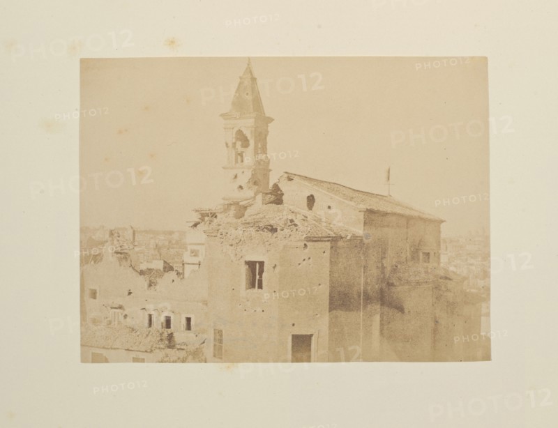 San Pietro Montorio, Fotografi di Roma 1849, Lecchi, Stefano, 19th century, c. 1849, salted paper prints, 43 x 31 cm