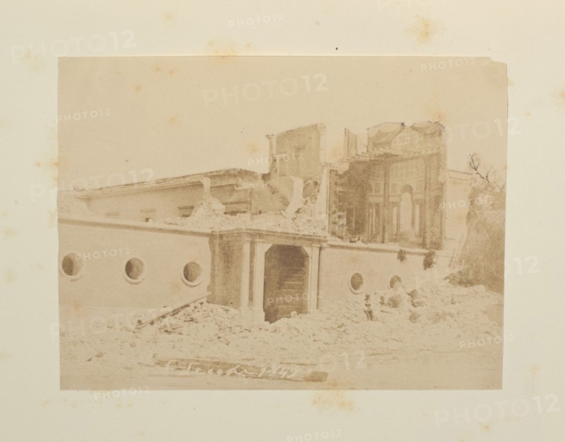 Primo casino in Villa Borghese, Fotografi di Roma 1849, Lecchi, Stefano, 19th century, c. 1849, salted paper prints, 43 x 31 cm