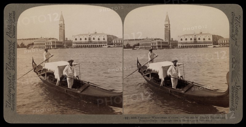 Campanile, Doge's Palace and Prison, Venice White swan of cities, Campanile, Doge's Palace and Prison, Stereographic views
