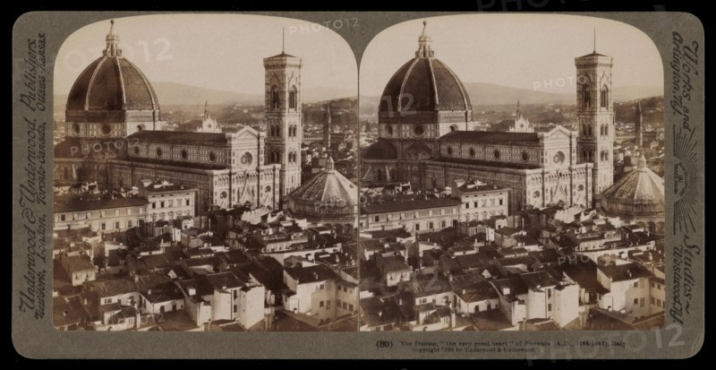 The Duomo the very great heart of Florence, Stereographic views of Italy, Underwood and Underwood, Underwood, Bert, 1862-1943