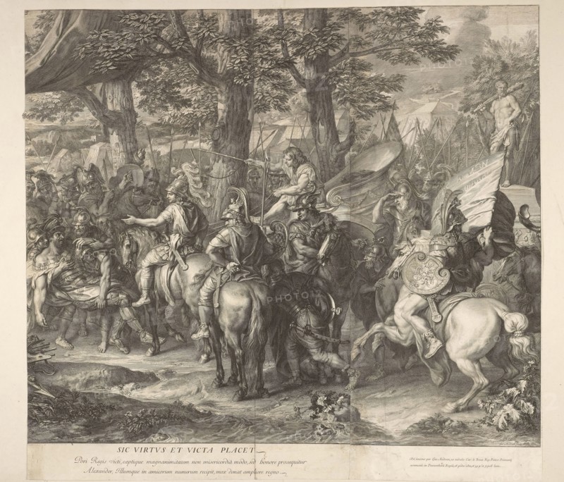 Alexander and Porus: detail, Battles of Alexander, Audran, Gérard, 1640-1703, Le Brun, Charles, 1619-1690, Etching, engraving