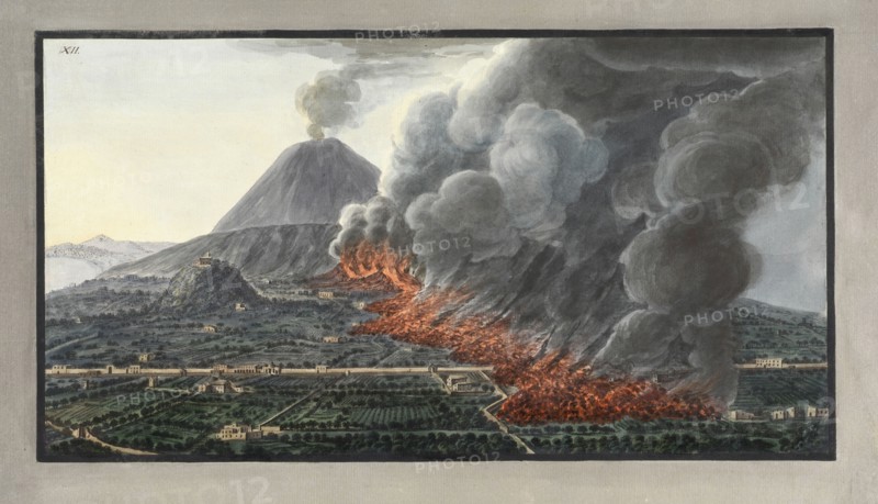 View of an eruption of Mount Vesuvius which began the 23 of December 1760, and ended the 5th of January 1761, after a drawing