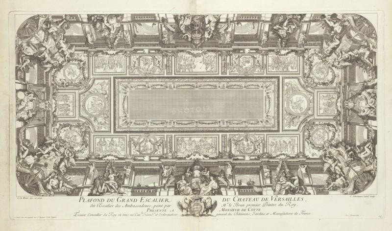 Plafond du grand escalier du chateau de Versailles, dit Escalier des ambassadeurs, Grand escalier du Château de Versailles