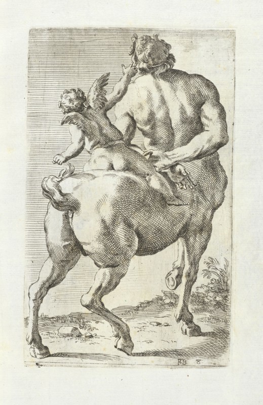 Centaurus amoris captiuus, Segmenta nobilium signorum e statuaru, Perrier, François, 1590?-1656?, Engraving, 1638, 3/4 rear view