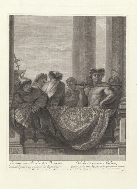 Les differentes nations de l'Amerique, Grand escalier du Château de Versailles dit Escalier des ambassadeurs, Le Brun, Charles