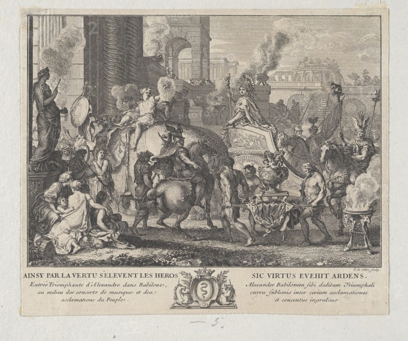 Triumphal entry into Babylon, La galerie de l'hostel royal des Goblins ou l'on fait voir a monseig.r Colbert