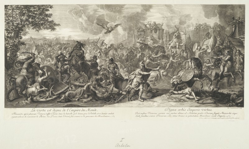 Battle of Arbela, Battles of Alexander, Le Brun, Charles, 1619-1690, Picart, Etienne, 1632-1721, Picault, Pierre, 1680-1711