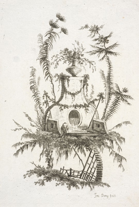 Fountain, Jean Pillement etchings, Deny, Jeanne, 1749-ca. 1815, Pillement, Jean, 1728-1808, Etching, 1770, Jne. Deny fecit