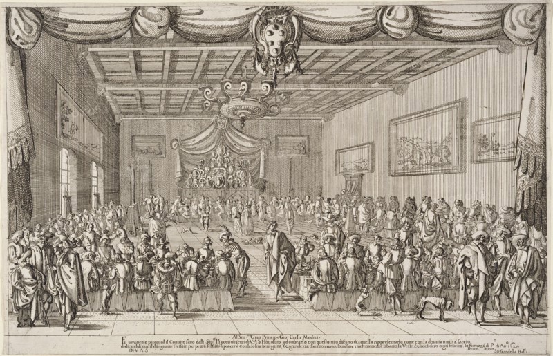 Fu veramente piacevol il convito fatto dalli signori Piacevoli servi di V.A.S. Collection of festival prints, Della Bella