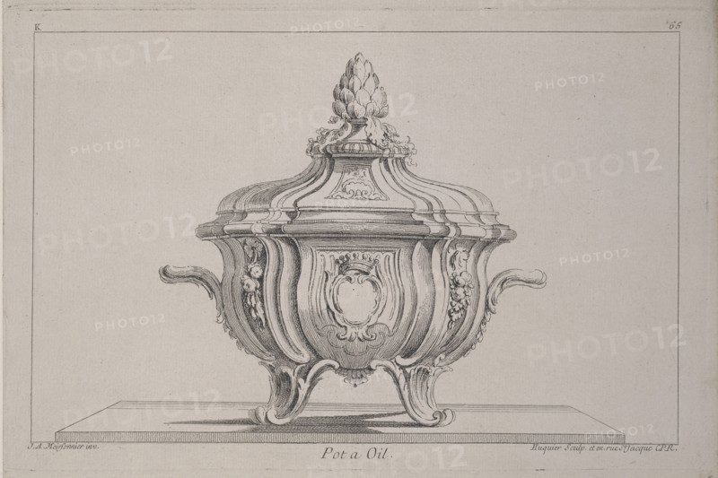 Pot a oil, Ornament Prints Collection, Oeuvre de Juste Aurele Meissonnier peintre sculpteur architecte andc. dessinateur