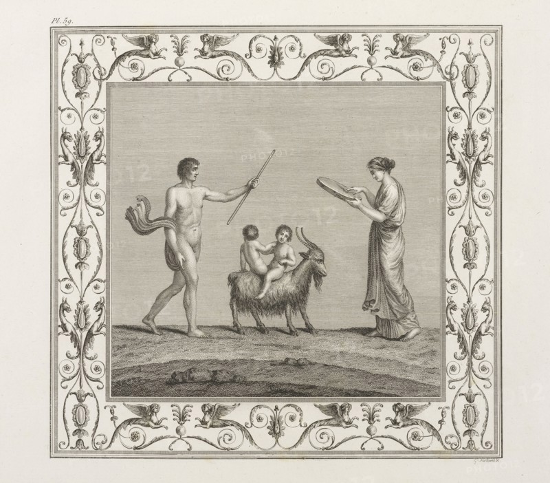 Collection des tableaux et arabesques antiques, trouvés à Rome dans les ruines des thermes de Titus, Marchand, Gabriel, Ponce