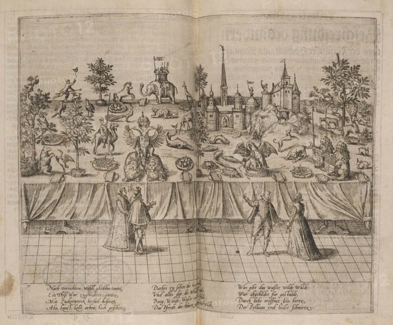 Table setting for the wedding of Johann Wilhelm, Duke of Jülich-Cleves and Jacobe, Margravine of Baden