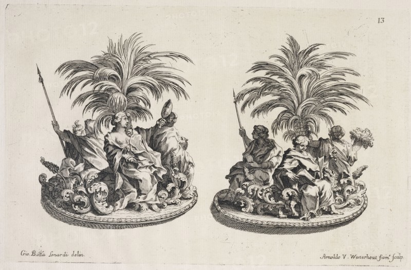 Trionfi or sugar sculptures personifying virtues, Raggvaglio della solenne comparsa, fatta in Roma gli otto di gennaio