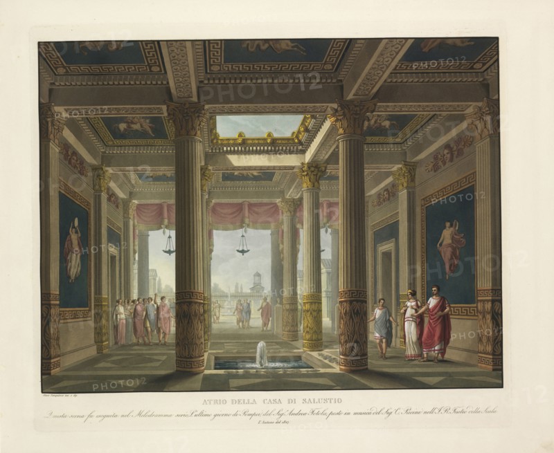 Atrio della casa di Salustio, Raccolta di varie decorazioni sceniche inventate ed eseguite per il R. Teatro alla Scala di Milano