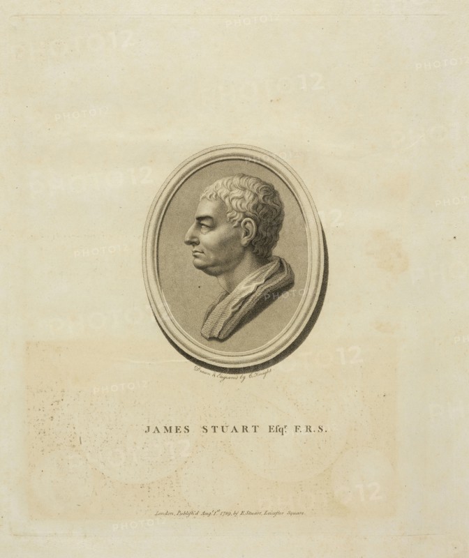 James Stuart Esqr. F.R.S. The antiqvities of Athens, Knight, C., Stuart, James, 1713-1788, Engraving, 1787, Portrait of James