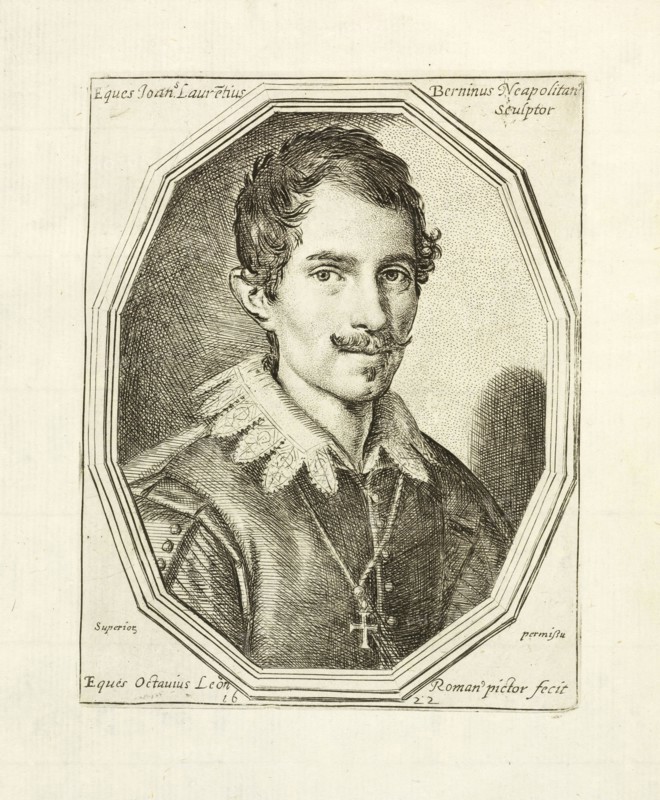 Eques. Joan.s Laurentius Berninus Neapolitan. sculptor, Ritratti di alcuni celebri pittori del secolo XVII, Amidei, Fausto