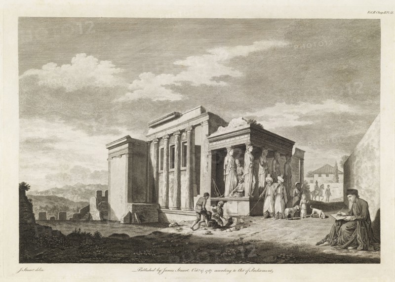 A View of the West End of the Temple of Minerva Polias, and of the Pandrosium, The antiquities of Athens, Newton, W., Stuart