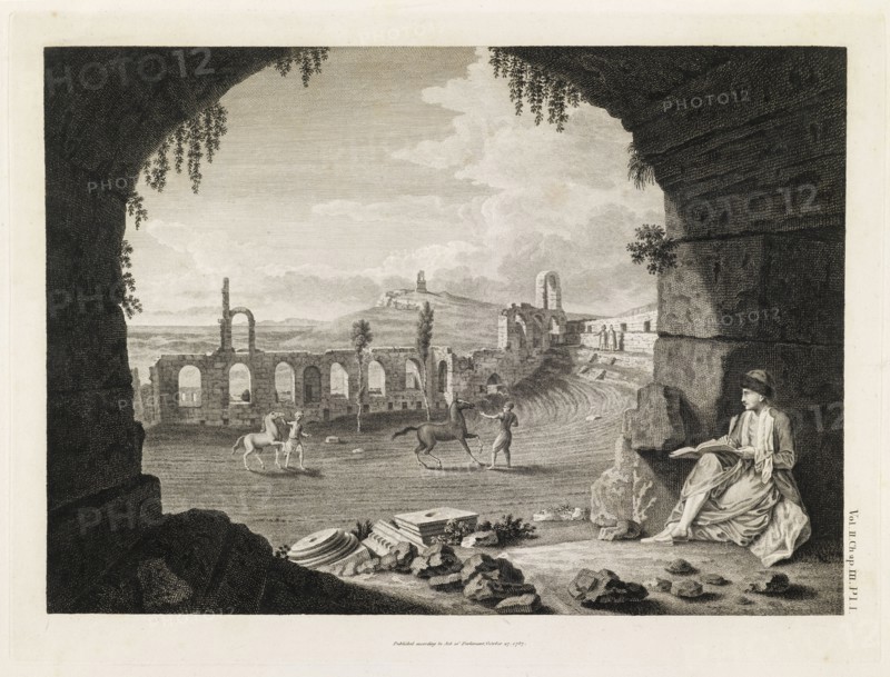 A View of the Front of the Scene, The antiquities of Athens, Newton, W., Stuart, James, 1713-1788, Engraving, 1762-1816, Plate 1