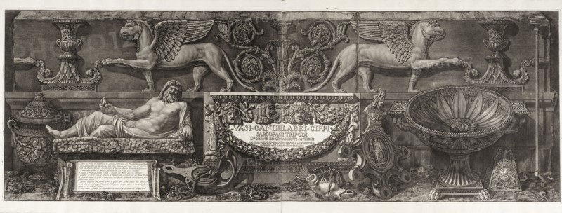 Title page, Vasi, candelabri, cippi, sarcofagi, tripodi, lucerne ed ornamenti antichi, Piranesi, Giovanni Battista, 1720-1778