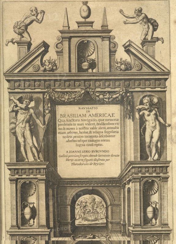 Navigatio in Brasiliam Americae, Americae tertia pars: memorabil? provinciæ Brasiliæ historiam contin?s, de Bry, Theodor, 1528