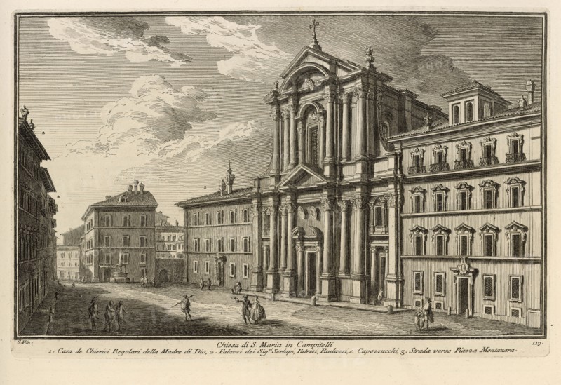 Chiesa di S. Maria in Campitelli, Delle magnificenze di Roma antica e moderna, Vasi, Giuseppe, 1710-1782, Engraving, 1747-1761