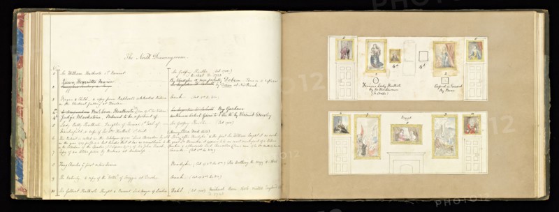 The North Drawing Room, Catalogue of pictures, Hursley Park, 1846-1886