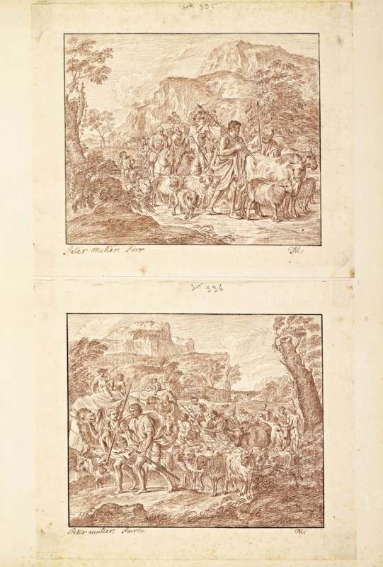 Catalogue raisonne et figure de ses tableaux, La Galerie Électorale de Düsseldorf, Pigage, Nicolas de, 1723-1796, Red crayon