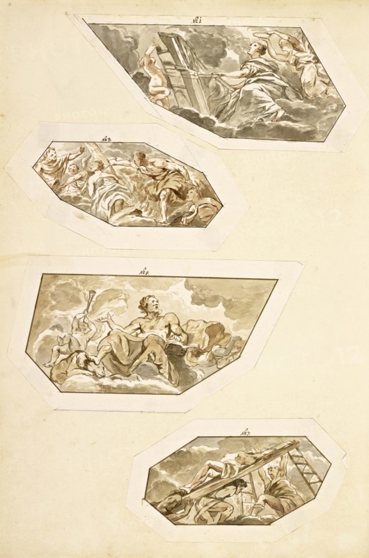 Catalogue raisonne et figure de ses tableaux, La Galerie Électorale de Düsseldorf, Pigage, Nicolas de, 1723-1796, Red crayon