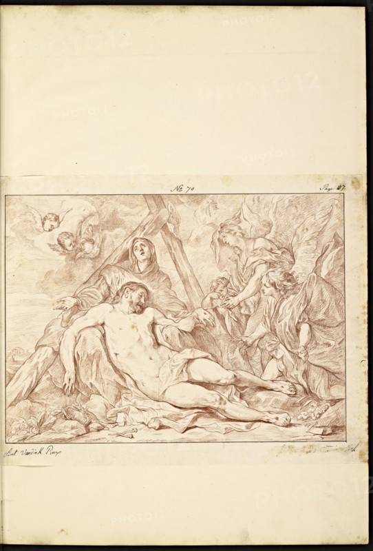 Catalogue raisonne et figure de ses tableaux, La Galerie Électorale de Düsseldorf, Pigage, Nicolas de, 1723-1796, Red crayon
