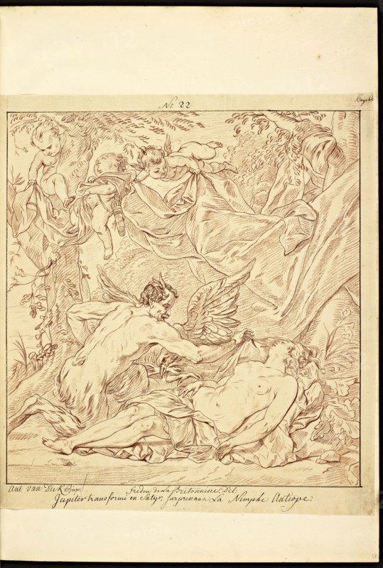 Catalogue raisonne et figure de ses tableaux, La Galerie Électorale de Düsseldorf, Pigage, Nicolas de, 1723-1796, Red crayon